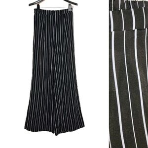 Windsor Black and White Stripe Wide Leg Palazzo Pants Small